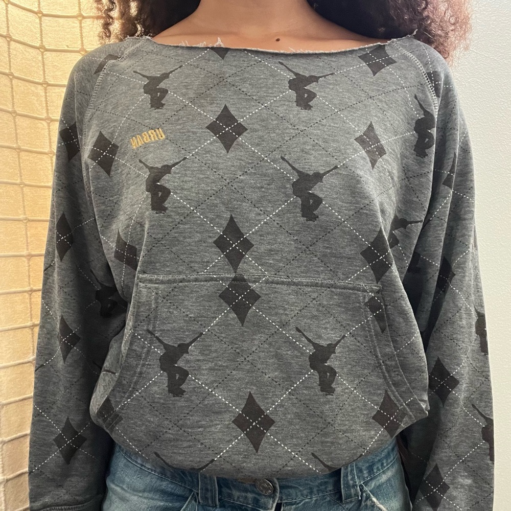 Marni Gray and Black Diamond Pattern Sweater